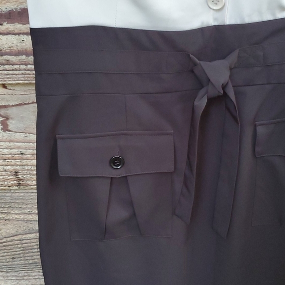 Vince Camuto career 2 tone blk/what dress NWT - Picture 4 of 7